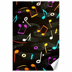 Assorted Color Musical Notes Wallpaper Fabric Canvas 24  x 36 