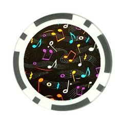 Assorted Color Musical Notes Wallpaper Fabric Poker Chip Card Guard (10 Pack) by 99art