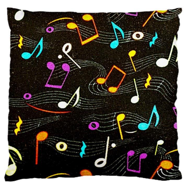 Assorted Color Musical Notes Wallpaper Fabric Large Cushion Case (One Side)