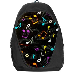 Assorted Color Musical Notes Wallpaper Fabric Backpack Bag by 99art