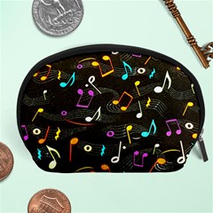 Assorted Color Musical Notes Wallpaper Fabric Accessory Pouch (Large)