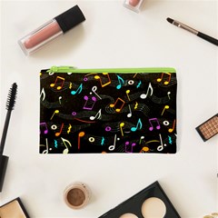 Assorted Color Musical Notes Wallpaper Fabric Cosmetic Bag (XS)