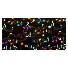 Assorted Color Musical Notes Wallpaper Fabric Banner And Sign 6  X 3  by 99art