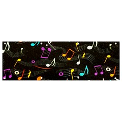 Assorted Color Musical Notes Wallpaper Fabric Banner And Sign 9  X 3  by 99art