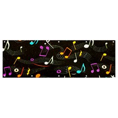 Assorted Color Musical Notes Wallpaper Fabric Banner And Sign 12  X 4  by 99art