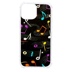 Assorted Color Musical Notes Wallpaper Fabric iPhone 13 mini TPU UV Print Case