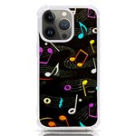 Assorted Color Musical Notes Wallpaper Fabric iPhone 13 Pro TPU UV Print Case Front