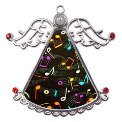 Assorted Color Musical Notes Wallpaper Fabric Metal Angel With Crystal Ornament by 99art