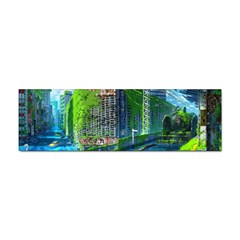 Anime Landscape Apocalyptic Ruins Water City Cityscape Sticker Bumper (100 Pack) by 99art