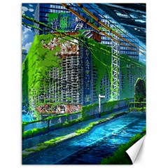 Anime Landscape Apocalyptic Ruins Water City Cityscape Canvas 12  X 16  by 99art