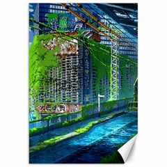 Anime Landscape Apocalyptic Ruins Water City Cityscape Canvas 20  X 30  by 99art