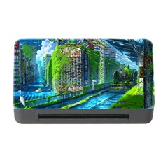 Anime Landscape Apocalyptic Ruins Water City Cityscape Memory Card Reader With Cf by 99art