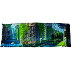 Anime Landscape Apocalyptic Ruins Water City Cityscape Body Pillow Case Dakimakura (two Sides) by 99art