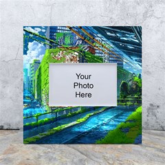 Anime Landscape Apocalyptic Ruins Water City Cityscape White Box Photo Frame 4  X 6  by 99art