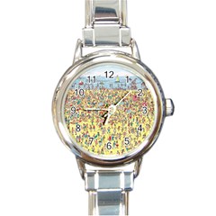 Waldo Cartoon Where s Wally Water Sky Sea Day Nature Round Italian Charm Watch