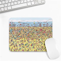 Waldo Cartoon Where s Wally Water Sky Sea Day Nature Small Mousepad by 99art