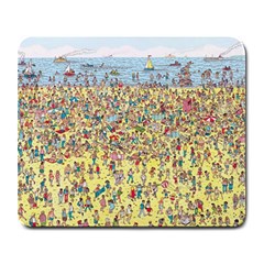 Waldo Cartoon Where s Wally Water Sky Sea Day Nature Large Mousepad by 99art