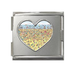 Waldo Cartoon Where s Wally Water Sky Sea Day Nature Mega Link Heart Italian Charm (18mm) by 99art