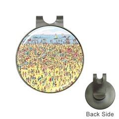 Waldo Cartoon Where s Wally Water Sky Sea Day Nature Hat Clips With Golf Markers by 99art