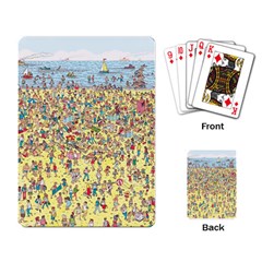 Waldo Cartoon Where s Wally Water Sky Sea Day Nature Playing Cards Single Design (rectangle) by 99art