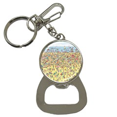 Waldo Cartoon Where s Wally Water Sky Sea Day Nature Bottle Opener Key Chain by 99art