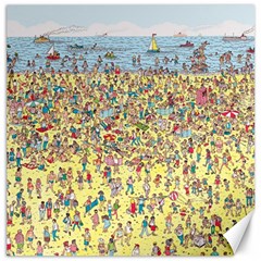 Waldo Cartoon Where s Wally Water Sky Sea Day Nature Canvas 12  X 12  by 99art