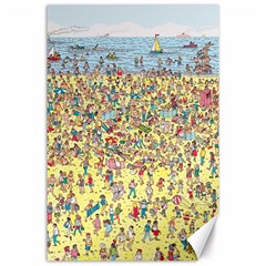 Waldo Cartoon Where s Wally Water Sky Sea Day Nature Canvas 24  X 36  by 99art