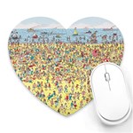 Waldo Cartoon Where s Wally Water Sky Sea Day Nature Heart Mousepad Front