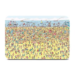 Waldo Cartoon Where s Wally Water Sky Sea Day Nature Plate Mats by 99art