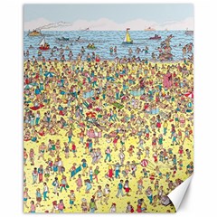 Waldo Cartoon Where s Wally Water Sky Sea Day Nature Canvas 11  X 14  by 99art