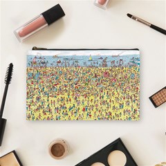 Waldo Cartoon Where s Wally Water Sky Sea Day Nature Cosmetic Bag (medium) by 99art