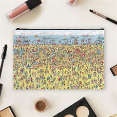 Waldo Cartoon Where s Wally Water Sky Sea Day Nature Cosmetic Bag (large) by 99art