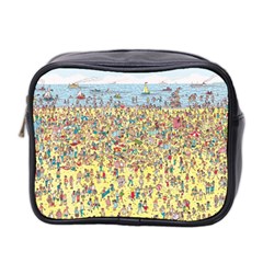 Waldo Cartoon Where s Wally Water Sky Sea Day Nature Mini Toiletries Bag (two Sides) by 99art