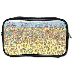 Waldo Cartoon Where s Wally Water Sky Sea Day Nature Toiletries Bag (two Sides) by 99art