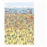 Waldo Cartoon Where s Wally Water Sky Sea Day Nature Small Garden Flag (Two Sides) Front