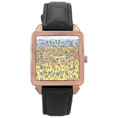 Waldo Cartoon Where s Wally Water Sky Sea Day Nature Rose Gold Leather Watch  by 99art