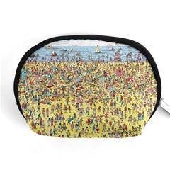 Waldo Cartoon Where s Wally Water Sky Sea Day Nature Accessory Pouch (medium) by 99art