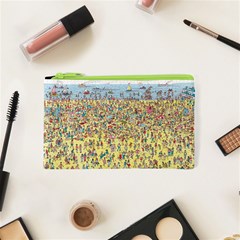 Waldo Cartoon Where s Wally Water Sky Sea Day Nature Cosmetic Bag (xs) by 99art