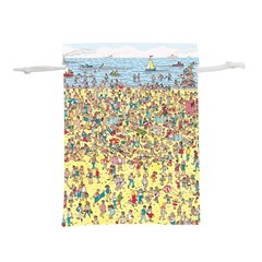 Waldo Cartoon Where s Wally Water Sky Sea Day Nature Lightweight Drawstring Pouch (s) by 99art