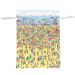 Waldo Cartoon Where s Wally Water Sky Sea Day Nature Lightweight Drawstring Pouch (xl) by 99art