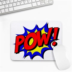 Pow Comic Comic Book Fight Small Mousepad by 99art