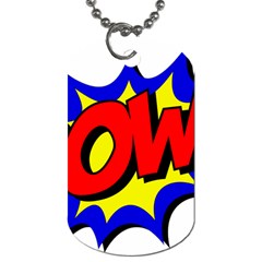 Pow Comic Comic Book Fight Dog Tag (one Side) by 99art