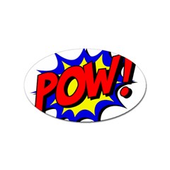 Pow Comic Comic Book Fight Sticker Oval (10 Pack) by 99art