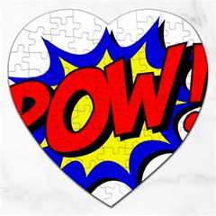 Pow Comic Comic Book Fight Jigsaw Puzzle (heart) by 99art