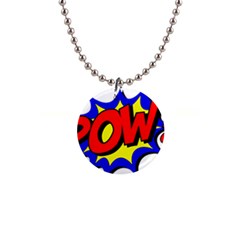 Pow Comic Comic Book Fight 1  Button Necklace by 99art