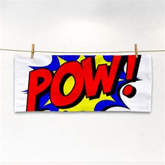 Pow Comic Comic Book Fight Hand Towel by 99art