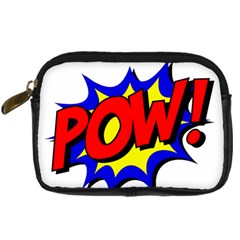 Pow Comic Comic Book Fight Digital Camera Leather Case by 99art