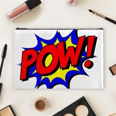 Pow Comic Comic Book Fight Cosmetic Bag (large) by 99art