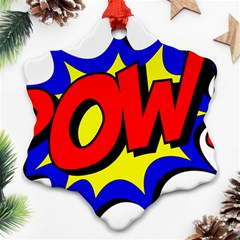 Pow Comic Comic Book Fight Ornament (snowflake) by 99art