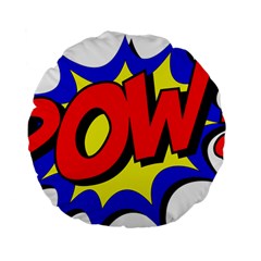 Pow Comic Comic Book Fight Standard 15  Premium Round Cushions by 99art